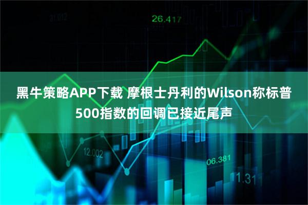 黑牛策略APP下载 摩根士丹利的Wilson称标普500指数的回调已接近尾声