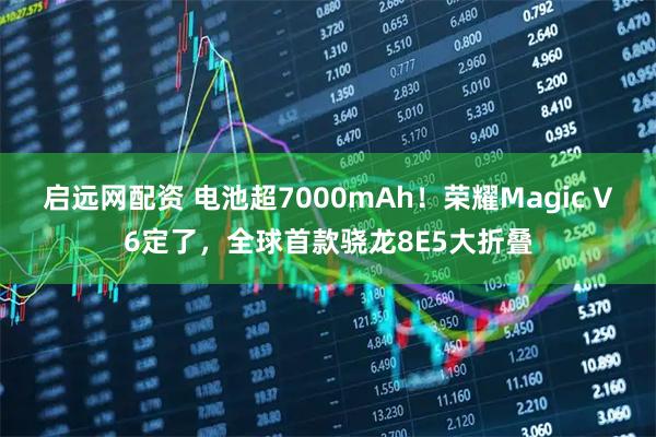 启远网配资 电池超7000mAh！荣耀Magic V6定了，全球首款骁龙8E5大折叠
